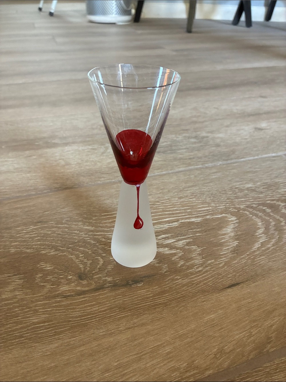 Satin Glass Vampire Shot Glass 6”